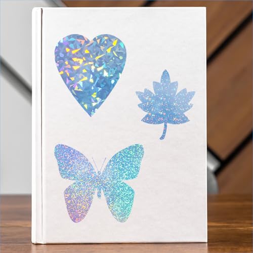 PATIKIL Papier holograficzny do drukowania, 30 x 20 cm, 12 arkuszy papieru winylowego, naklejka A4, wodoodporna, szybka naklejka do drukarki laserowej, druk atramentowy, błyszczący wzór rozproszony