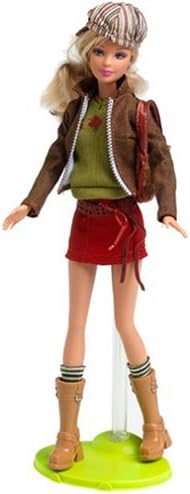 Fashion Fever Barbie -Deep Orange Short Skirt and Light Brown Jacket (2004)