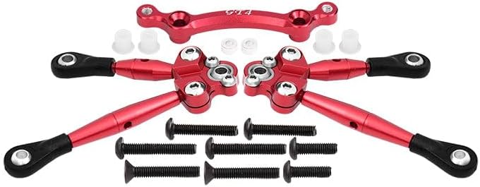 GPM Racing Aluminum Rear Tie Rods Set Red W/ Stabilizer For Traxxas 4 Tec 2 0 Gt049ra R 00078743 - View #5