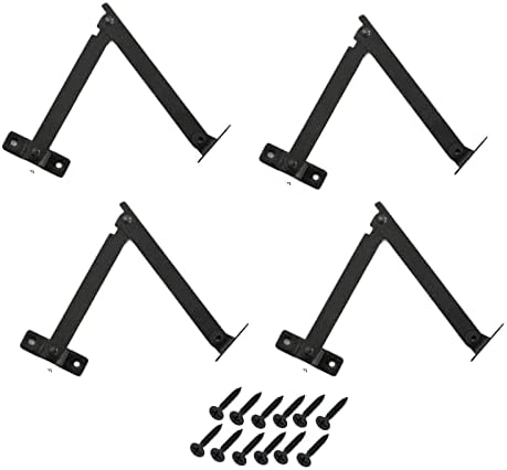 AWOCAN 4Pcs Stainless Steel Folding 180 Degree Lid Support Hinges Lid Stay for Furniture Cabinet Cupboard Door Black Bronze