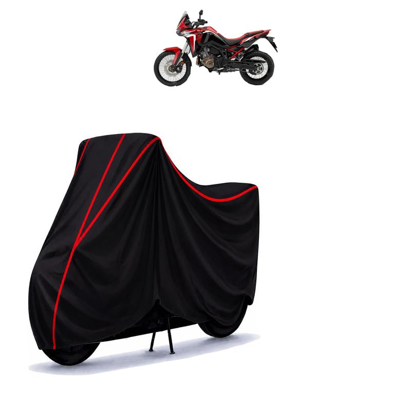 Image of Africa Twin DCT Water Resistant Bike Cover for All Motorcycles & Rain | Heavy Duty Taffeta Fabric | UV Protection, Dustproof, Scratchproof | All Weather Two Wheeler Body Cover with Elastic Bottom