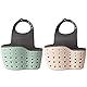 Youery 2 Stücke Küchen Utensilienhalter Schwammhalter Spüle Halter Korb，Regal Seifenschwamm Abtropfgestell Bad Halter Küche Aufbewahrung Saugnapf Seife Bürste Geschirrspülzubehör