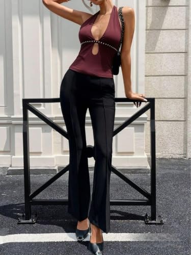 Image of Verdusa Women's Rave Halter Top Going Out Festival Crop Top Concert Outfits