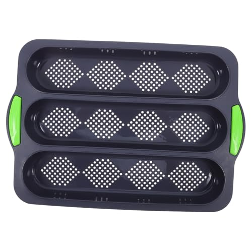 ABOOFAN Slot Non Stick Silicone French Bread Baking Tray Deep Loaf Mold for Whole Hot Dogs French Toast Bakeware for Effortless Cleanup