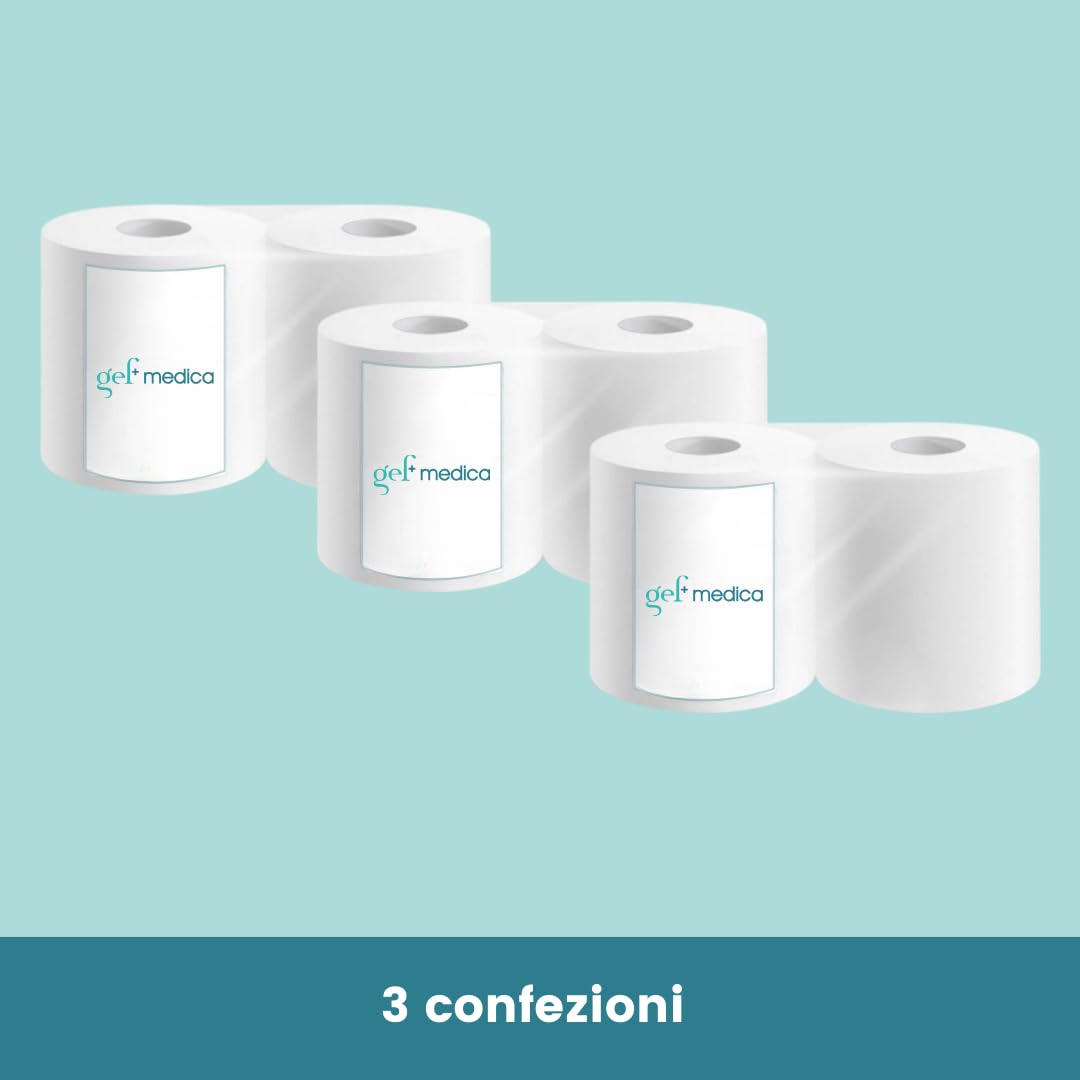 gef + medica - 6 Rotoli Carta Asciugatutto - 4800 Strappi Totale - 117 Metri per Rotolo - 2 Veli - Pura Cellulosa - Bobina Carta Casa Extra Spessa - Made in Italy