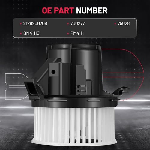Image of BDFHYK AC Heater Blower Motor Fan 700277 Compatible with Mercedes-Benz C250 C300 C350 C63 AMG CLS400 CLS550 E250 E300 E350 E400 E550 GLK250 GLK350 SL400 SL450 HVAC Blower Motor Assembly with Fan Cage