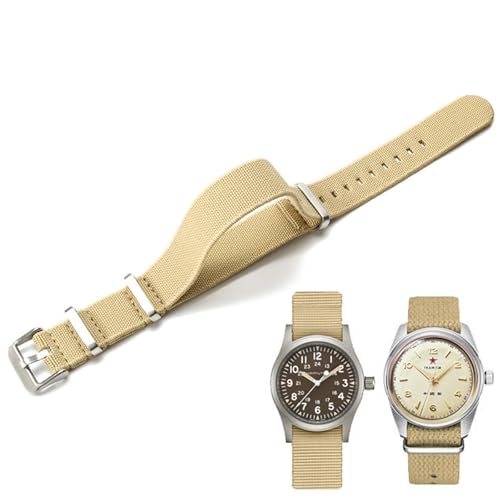 Niziruoup Watch Straps Elastic Nylon French Parachute NATO Nylon One Piece Military Replacement Strap for Men Women Brushed Stainless Steel Buckle Watch Strap 18 mm 20 mm 22 mm