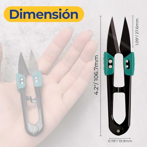 Miniatura 2 de 2 Tijeras Corta Hilos Tijeras De Costura Afiladas Con Tapa Protectora Mango En U Ancho Para Mayor Comodidad Hojas De Acero Endurecido Para Corte Preciso De Hilos