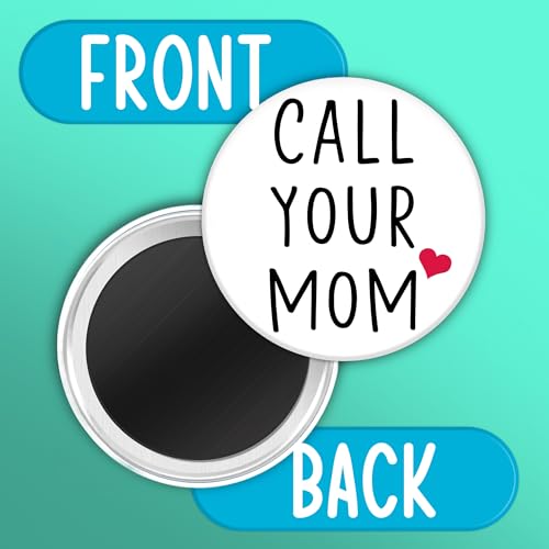 Imán decorativo redondo Call Your Mom tamaño pequeño miniatura 6