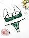 Avidlove Lingerie Set For Women Sexy Bra and Panty 2 Piece Lace Lingerie Set With Underwire Green M