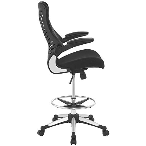 Modway Charge Drafting Stool with Flip-Up Arms #TOP24