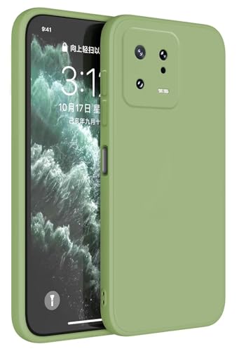 Topme Funda para Xiaomi MI 13 (6.36' Inches) Carcasa Caja Case Estuche, Funda Protectora de Piel de Silicona TPU - Verde Matcha