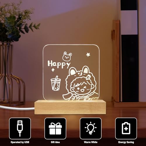 4 Stück Led Sockel Holzsockel: Led Lichtsockel, Rechteckige LED Holzaufsteller, Warme Farbe USB Led Display Basis Für DIY Acrylplatte, Decorative Ornament, Harz Kunst, Kristallglasplatte