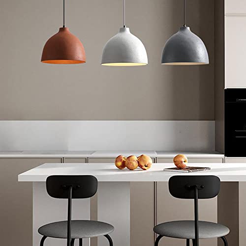 Suspension industrielle E27 en résine forme macaron luminaire soigné