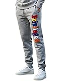 SCREENSHOT-P11977 Mens Premium Hip Hop Fashion Pockets Fleece Pants - Athletic Sportswear Jogger Chenille Embroidery Fitness Utility Sweatpants-H.Grey-Small