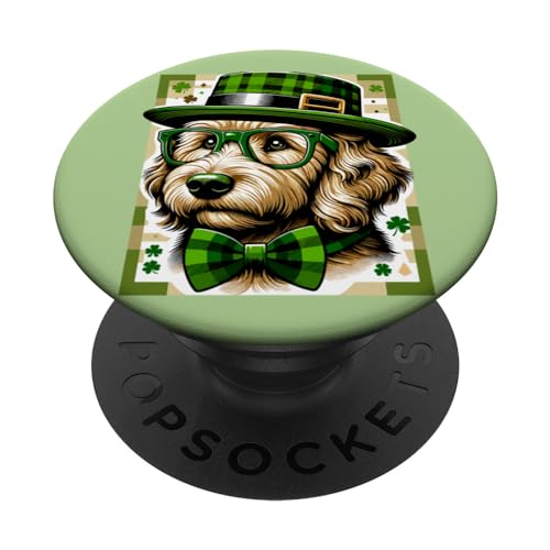 St Paddys Day - Cane divertente per San Patrizio per bambini, uomini e donne PopSockets PopGrip Intercambiabile