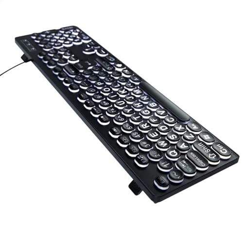 Grand clavier d'ordinateur rétroéclairé USB pour basse vision avec 104 touches LED