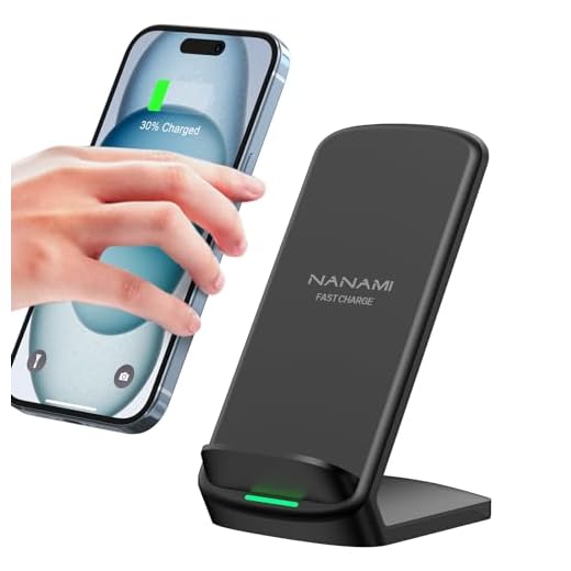 NANAMI Fast Wireless Charger, 15W Induktive Ladestation für Samsung Galaxy S26/S25/S24/S23/S22/S22+/S21/S20/S10/S9/S8/S7 Note 20, für iPhone 17/Air/16/15/14/13/12/11/X/XS/XR/8/8 Plus Google Pixel LG