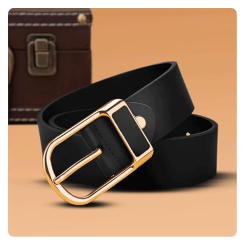 Mens Belts,Personality Belt Handmade Belts for Men Whole Cowhide Men's Belts Belt Men Alloy Buckle Adjustable(Black,106cm)4