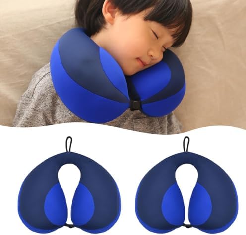 MOOB Kids Travel Pillow, Kids Head Neck & Chin Support U Shape Pillows, Travel Sleeping Essentials, Perfect for Car Airplane