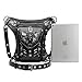Steampunk Waist Bag Fanny Pack Fashion Gothic Leather Shoulder Crossbody Messenger Bags Thigh Leg Hip Holster Purse Travel Pouch Hiking Sport Chain Bags for Women Men