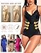 Imagen de PASUDA Body Moldeador Mujer Faja Reductora de Encaje Body Shapewear de Control de Abdomen Escote V Bodysuit Moldeador Reductor Colombianas Posparto Invisible Shapewear