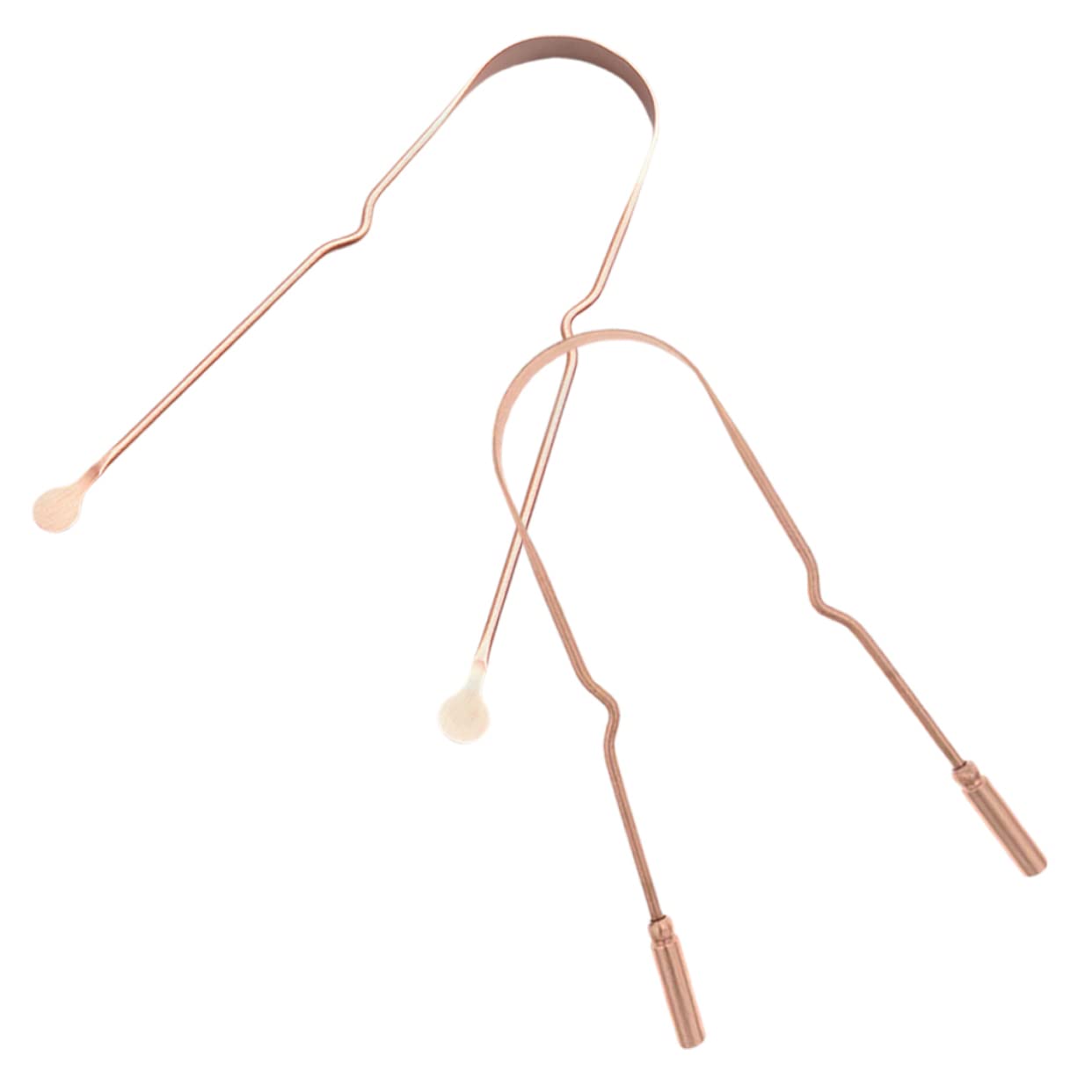 Anneome 2pcs U-shaped Scrapers for Adults Gentle Brush for Oral Care Metal No Scratch Portable Oral Supplies