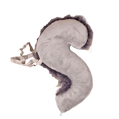 Pinza para el pelo con cola gris para disfraces de Halloween y fiestas infantiles 6