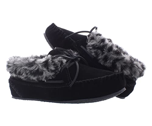 Minnetonka Womens Jacqueline Indoor/Outdoor Slipper (6, Black, numeric_6)2