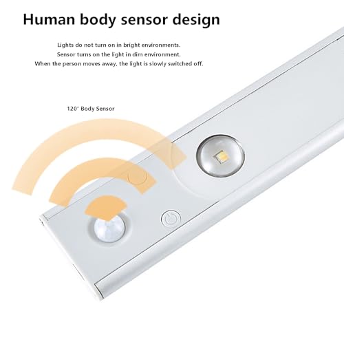 Lámpara de pared LED con sensor de movimiento y batería USB recargable regulable 2