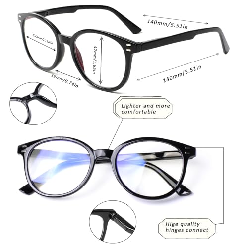 Image of 3 Pack Reading Glasses Spring Hinge Stylish Readers Black /Tortoise for Men and Women