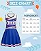JenPen Cheerleader Costume Set Cheerleading Outfit Cheer Uniform Dress Cosplay for Halloween Party Gifts 3-9 Years(5-7 Years,Blue)