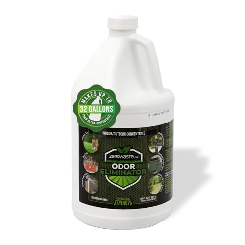 Image of ZERO WASTE USA Odor Eliminator Ultra Concentrate - Commercial Strength Enzyme Cleaner - Eliminates odors from Any Organic Matter - Made in USA - Makes up to 32 Gallons (1 Gallon)