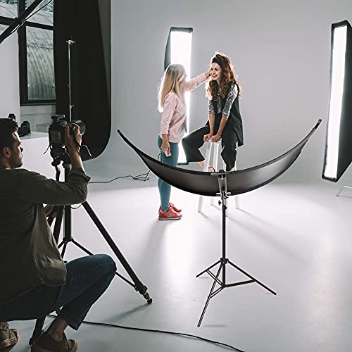 Fudesy Clamshell Light Reflector/Diffuser,67"X24" Curved Photography Lighting Reflector For Photo Video Studio Shooting With Black/Silver/White/Gold Reflectors,Carry Bag #TOP7