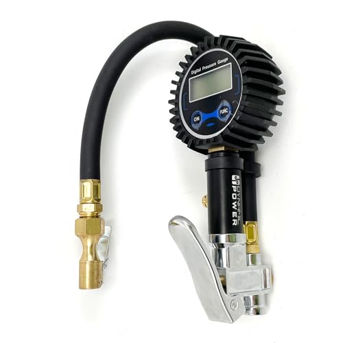 Image of DYNAMIC POWER Pro-Grade Digital Tire Pressure Gauge - Dual Color LCD for Day /Night Clarity, 200 PSI Heavy-Duty, 1 /4 inch NPT | Precision Tool for Automotive Pros, Trucks & DIY