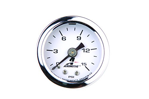 Aeromotive 15632 Fuel Pressure Gauge 0-15 PSI, 1/8