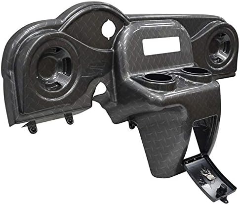 Golf Cart EZGO RXV Deluxe Diamond Plate Dash w/Radio and Speaker Cutouts