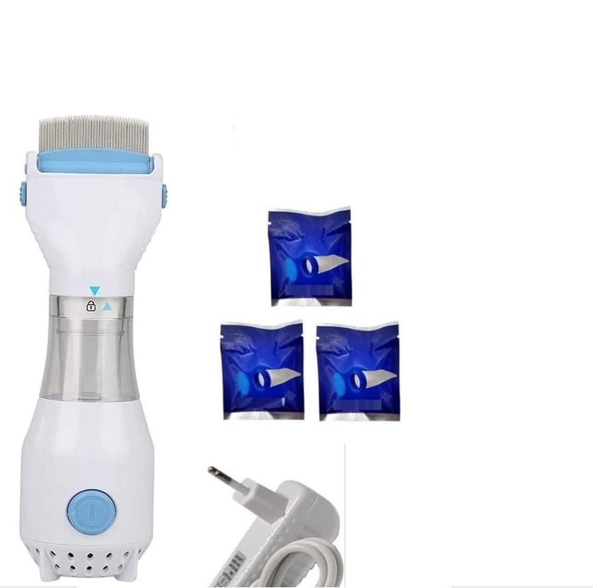 Peine Led Eléctrico Aspira Elimina Piojos Y Huevos Cabello Niños