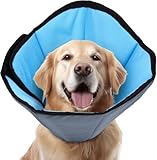 ipetstation Dog Cone Collar for Dogs After Surgery Extra Long, Adjustable Comfy Dog Elizabethan Pet Collar Cone for Large Dogs Anti-Lick Protective Wound