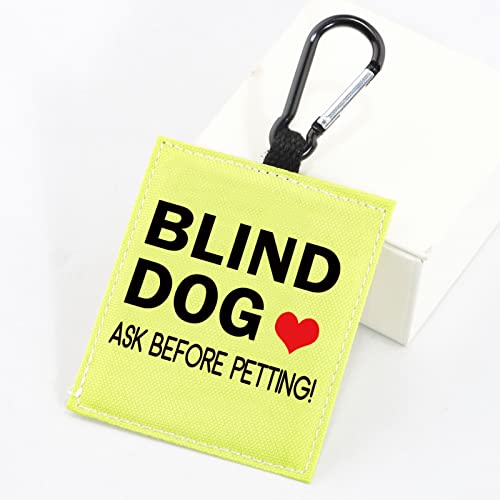 Blind Dog Ask Before Petting Alert Hängemarken für Hunde Nervous Dog Hanging Dog Alert Patches Hanging Dog Tags (Blind – Dog)