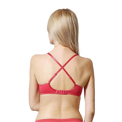 Image of Van Heusen Women's Cotton T-Shirt Bra|16 Hour Comfort|Everyday Bra|Breathable Perforated Cups|Anti Bacterial Tech|Sweat Absorbent|Padded|Wireless|Coverage|No Slip Soft Straps|Detachable Straps