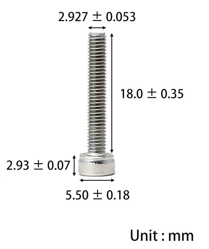 Image of iexcell 100 Pcs M3 x 18mm Thread Pitch 0.5 mm Stainless Steel 304 Hex Socket Head Cap Screws Bolts Kit