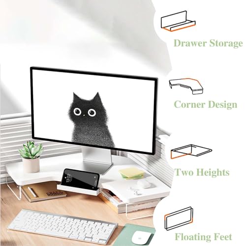 Support de moniteur en acrylique pour écran d'ordinateur ergonomique