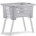 Deuba Cesta plástica para la Ropa sucia con patas plegables 60x40x58cm Capacidad 38L Cesto plástico para lavandería Gris