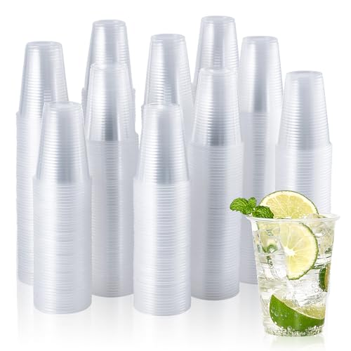 Vplus 2000 Pack 7 OZ Drinking Clear Plastic Cups, 7 Ounce Disposable Cold Water Party Dessert Bulk Cups for Business Wedding Party