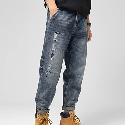 Pantalones rectos retro para hombre DGHM-JLMY miniatura 4