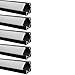 LightingWill 5-Pack V-Shape LED Aluminum Channel System 3.3ft/1M Anodized Black Flush Corner Mount for <12mm Width SMD3528 5050 LED Strips with Oyster White Cover, End Caps and Mounting Clips V03B5