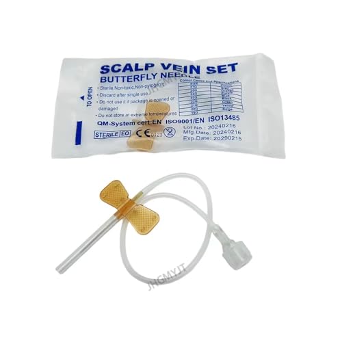 Veterinary Infusion Needle Catheter, 50 Pieces Per Box,Disposable Iv Infusion Needle,25G Sterile Individually Packaged
