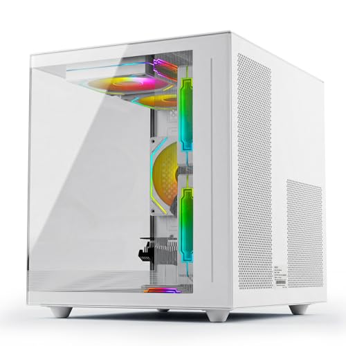 Image of Gaming PC Desktop Computer - Ryzen 5 4500, Radeon RX 6500XT 4GB, 16GB DDR4 RAM, 512GB NVME SSD, Prebuilt Tower for 1080P Casual Gaming, Streaming, School & Home Office (White)