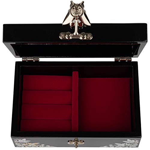 February Mountain Mother Of Pearl Wooden Jewelry Box - Decorative Vanity Display Case Antique Vintage Decor Unique Gifts For Women Gifts For Girlfriend Daughter Mom Wife Sister Grandma #TOP7